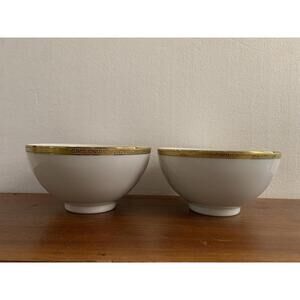 Charter Club Grand Buffet Gold Cereal Bowl 5 5/8” wide 3" tall